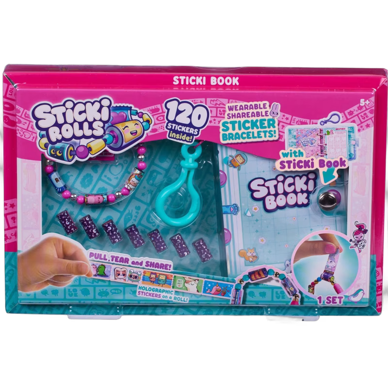 Sticki Rolls Sticki Book Klistermärkeset med Aktivitetsbok