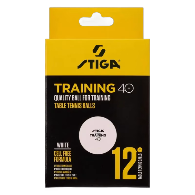 STIGA Training 40+ Pingisboll 12-pack (Vit)