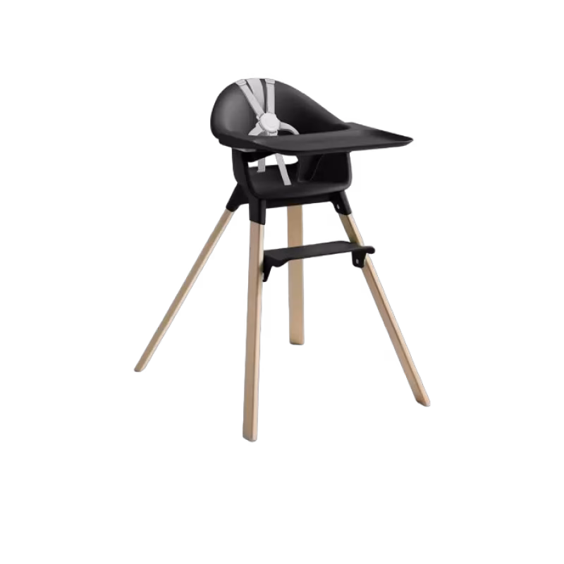 Stokke Clikk Barnmatstol (Black Natural)