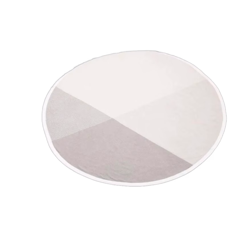 Stokke Stickad Bomullsfilt, Beige