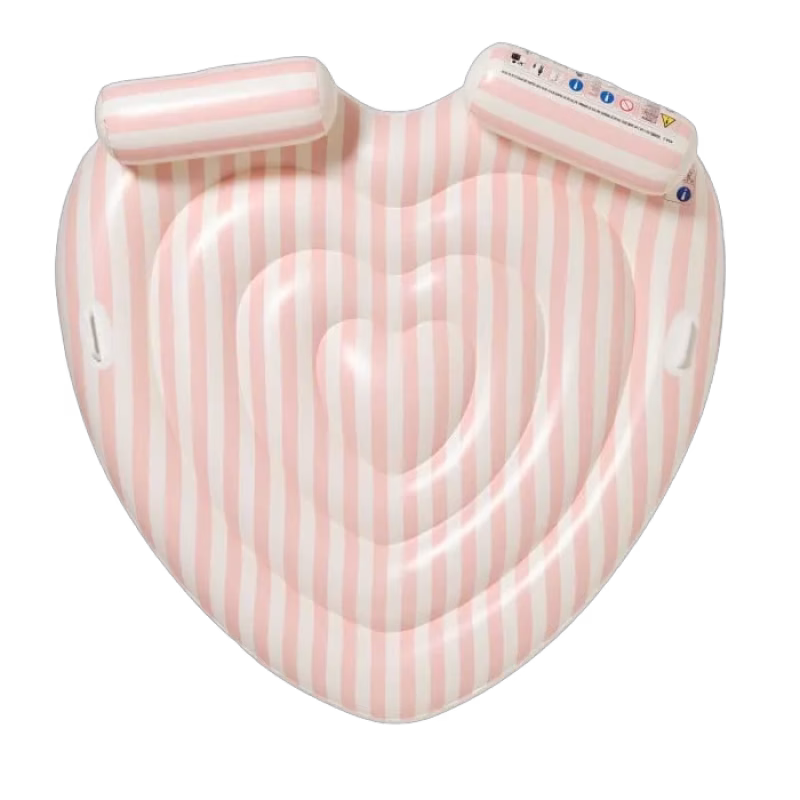 Sunnylife Stole My Heart Luftmadrass Dubbel (Pink Stripe)