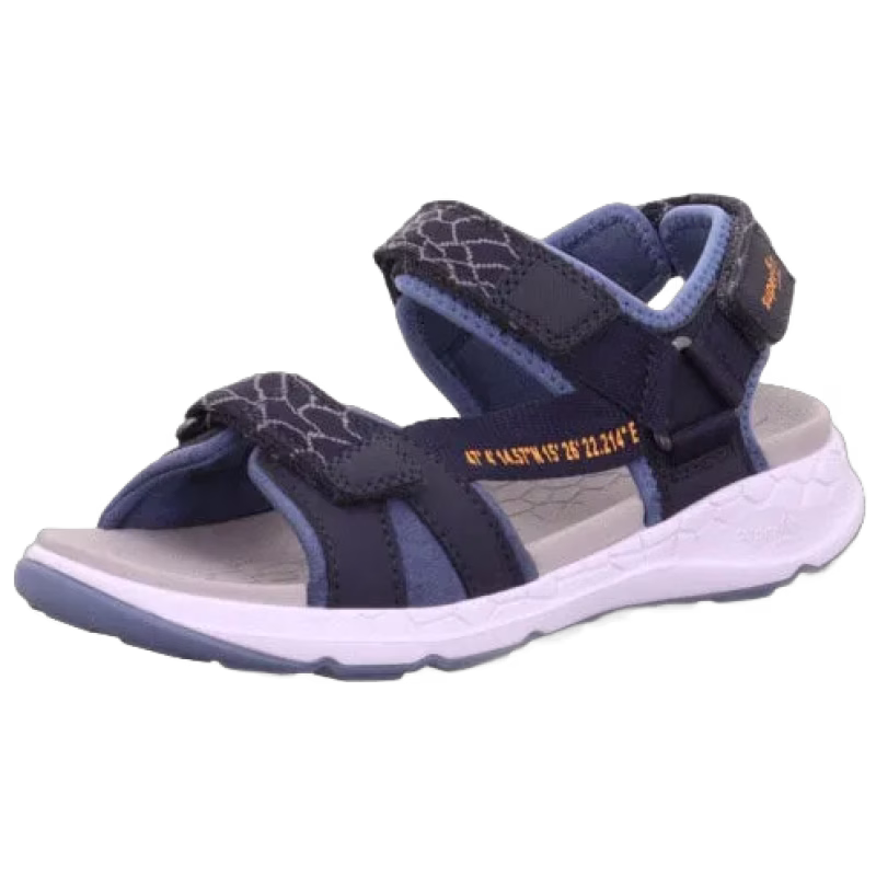 Superfit Criss Cross Sandaler, Blå/Orange, 28