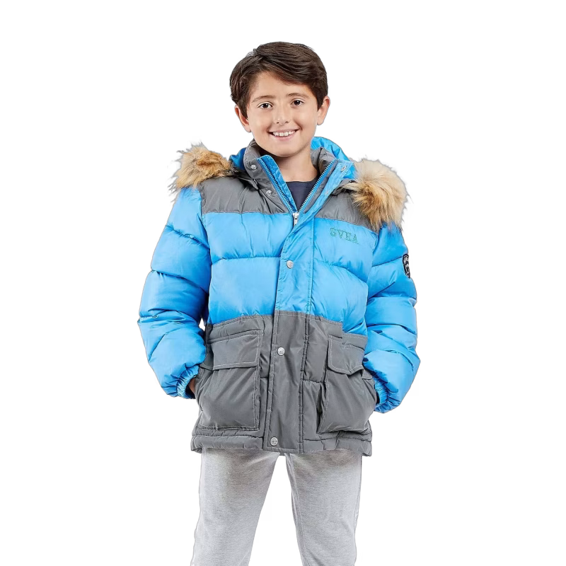 Svea Contrast Padded Parka, Magic Blue, 160