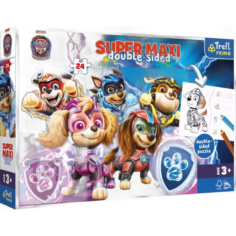 Trefl Primo Paw Patrol The Mighty Movie Super Maxi Pussel 24 Bitar
