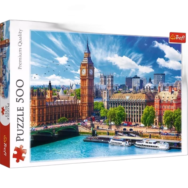 Trefl Pussel Solig dag i London (500-bitar)