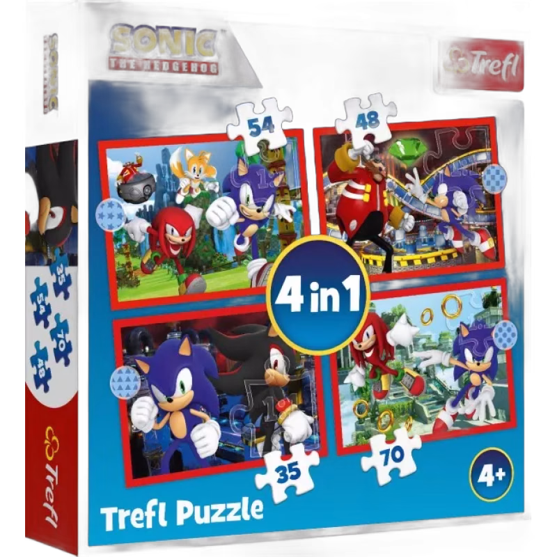 Trefl Sonic 4i1 Pussel 35+48+54+70-bitar
