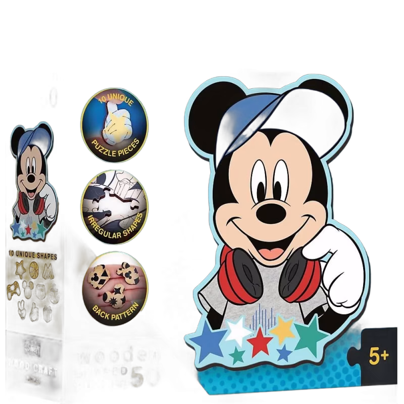 Trefl Wood Craft Junior Disney Musse Och Hans Vänner Pussel 50 Bitar