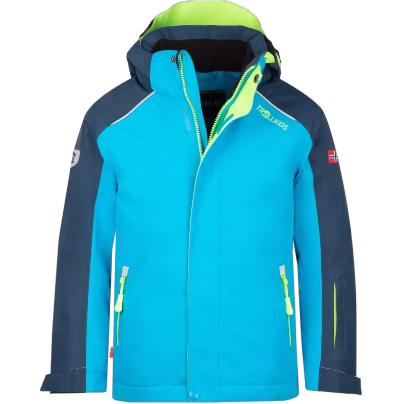 Trollkids Holmenkollen PRO Vinterjacka, Night Sky/Vivid Blue/Cool Lime, Stl 104