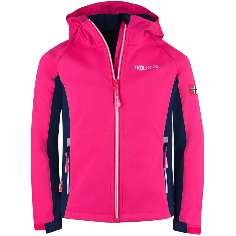 Trollkids Kristiansand Softshelljacka, Navy/Magenta, Stl 104