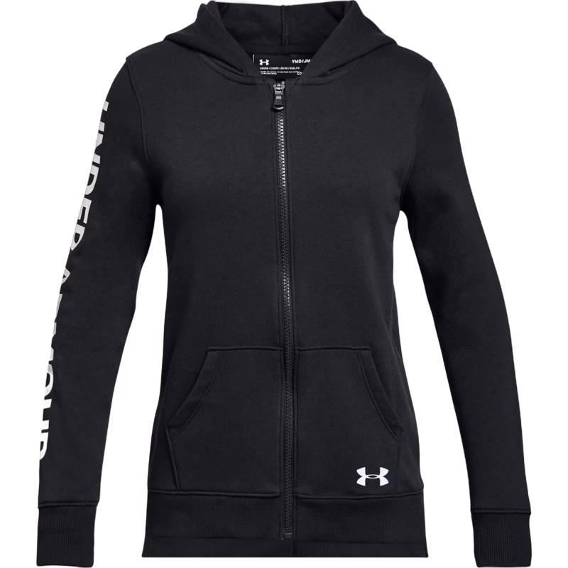 Under Armour Rival Full Zip Huvtröja, Black S