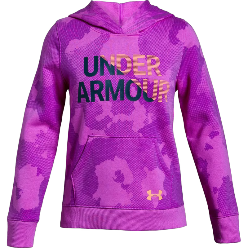 Under Armour Rival Huvtröja, Fluo Fuchsia XS