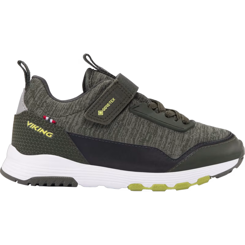 Viking Arendal 1V GTX Sneakers, Olive/Lime, 22