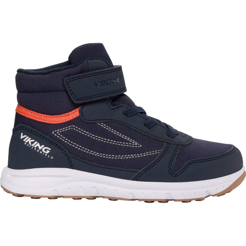 Viking Hovet Mid 1V WP Sneakers, Navy, 25
