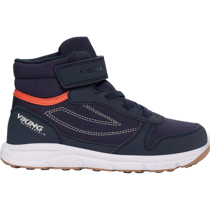 Viking Hovet Mid 1V WP Sneakers, Navy, 26
