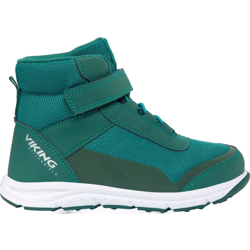 Viking Knapper Reflex Mid WP 1V Sneakers, Dark Green, 24