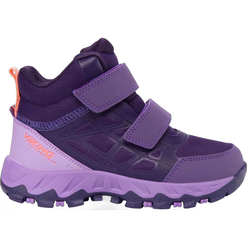 Viking Track Mid WP 2V Sneakers, Aubergine/Lilac, 35