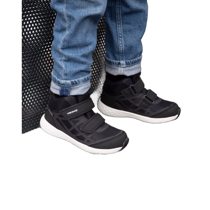 Viking Veme Reflex 2V Mid GTX Sneakers, Black/White, 26
